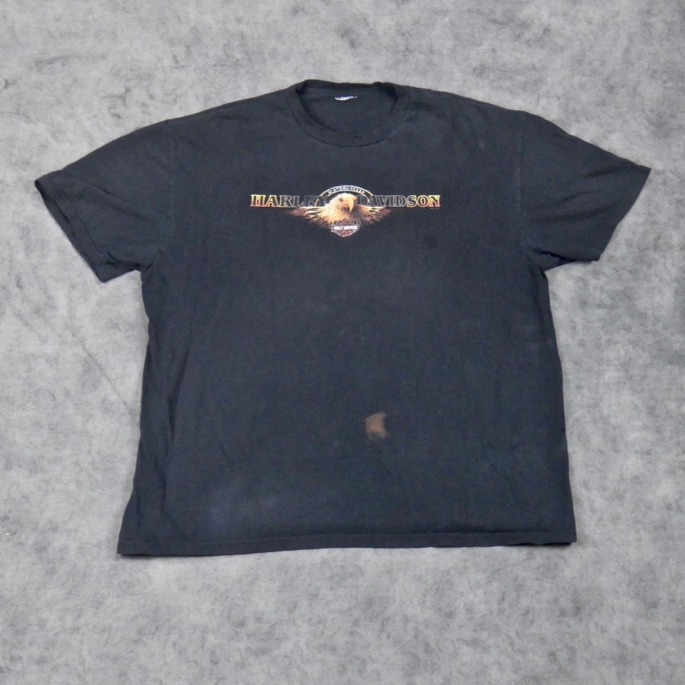 Vintage Harley Davidson Shirt Size XL Black Iron Valley 90s Motorcycle Biker Tee